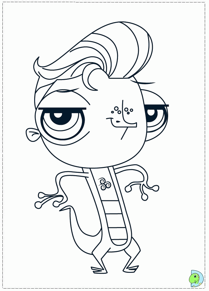 Plansa de colorat cu Littlest Pet Shop 47 42